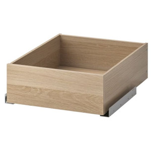 IKEA KOMPLEMENT Szuflada dąb bejcowany na biało 50x58 cm