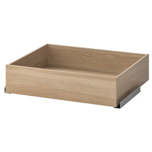 IKEA KOMPLEMENT Szuflada dąb bejcowany na biało 75x58 cm