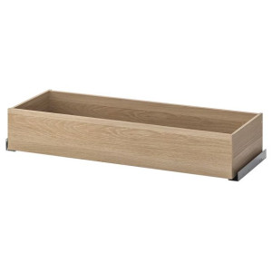 IKEA KOMPLEMENT Szuflada dąb bejcowany na biało 100x35 cm