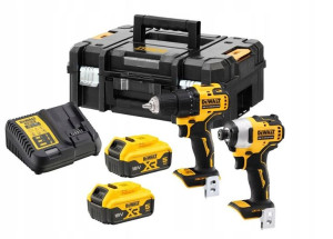 Zestaw Wkrętarka Dcd708+zakrętakra Dcf809 Dewalt
