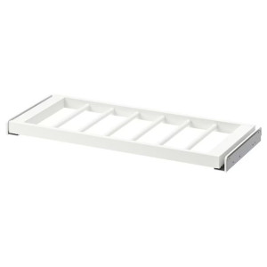 IKEA KOMPLEMENT Wysuwany wieszak na spodnie biały 75x35 cm