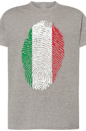 Włochy Flaga Odcisk Modny T-Shirt Męski Rozm.4XL