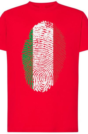 Włochy Flaga Odcisk Modny T-Shirt Męski Rozm.5XL