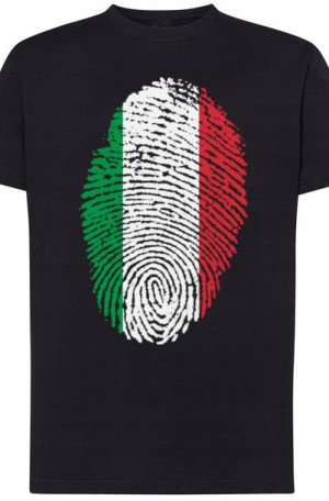 Włochy Flaga Odcisk Modny T-Shirt Męski Rozm.XL