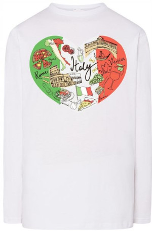 Włochy Modna Bluza Longsleeve Rozm.5XL