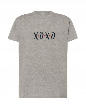 XOXO Męski modny t-shirt Nadruk Logo Rozm.L
