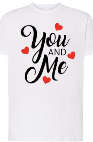 You And Me Walentynki T-Shirt Nadruk r.XL