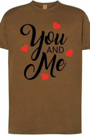 You And Me Walentynki T-Shirt Nadruk r.XS