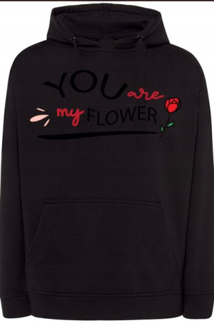 You Are My Flower Bluza Nadruk Kaptur r.3XL