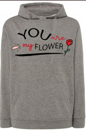 You Are My Flower Bluza Nadruk Kaptur r.L