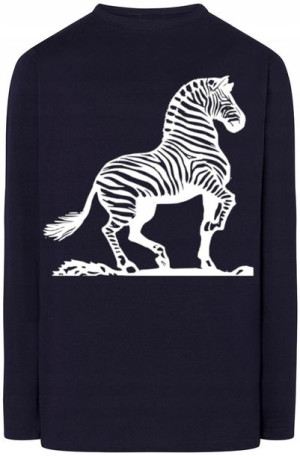 Zebra Męski Modny Longsleeve Nadruk Rozm.L