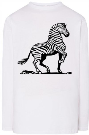 Zebra Męski Modny Longsleeve Nadruk Rozm.M
