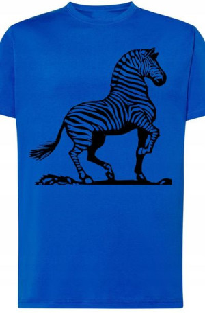 Zebra Męski Modny T-Shirt Nadruk Lato Rozm.4XL