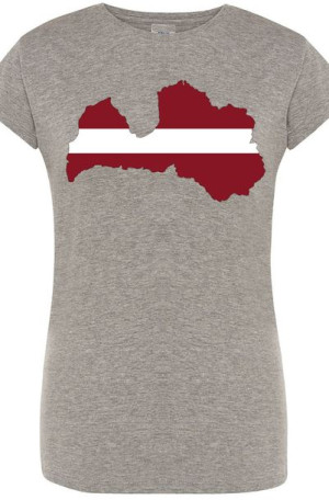 Łotwa Damski Modny T-shirt Nadruk Rozm.XL