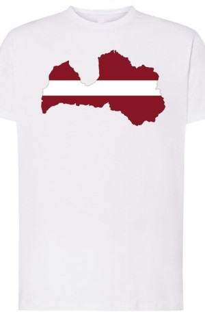 Łotwa Męski T-shirt Nadruk Modny Rozm.3XL