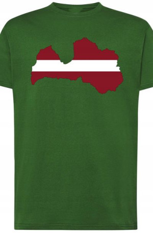 Łotwa Męski T-shirt Nadruk Modny Rozm.M