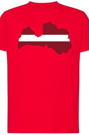Łotwa Męski T-shirt Nadruk Modny Rozm.S