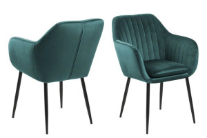 Krzesło Emilia Velvet green/black