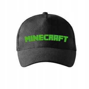 Czapka Z Daszkiem Minecraft Czarna Napis