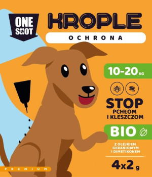 ONE SHOT krople z olejkiem geraniowym i dimetikonem 4x2g