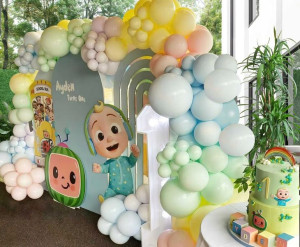 GIRLANDA BALONOWA Pastelowa ZESTAW BALONÓW 144szt