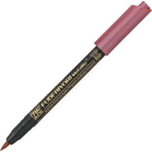 Pisak Kuretake ZIG Fudebiyori Metallic red
