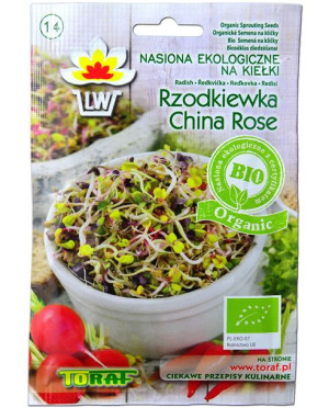 Rzodkiewka China Rose  Nasiona na Kiełki PL-EKO Organic BIO