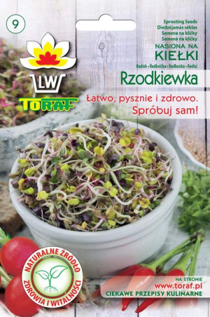 Rzodkiewka nasiona na kiełki rzodkiewki China Rose 20g Toraf