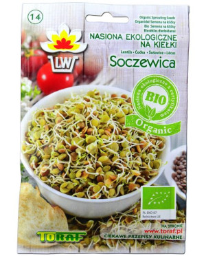 Soczewica Nasiona na Kiełki BIO 30g Organic TORAF