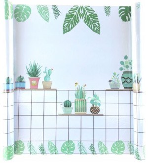 Tapeta Samoprzylepna Kafelki Liście Monstera T55