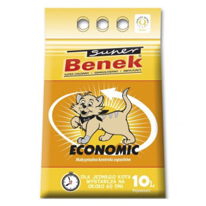 SUPER BENEK Zbrylający żwirek higieniczny dla kotów 10l
