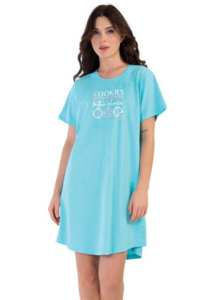 Koszula Nocna Vienetta bawełniana XXL krótki rękaw