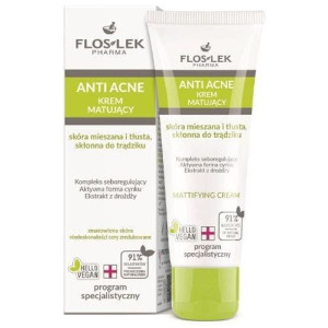 Flos-Lek Anti Acne 24h System, krem matujący, 50 ml