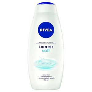 Nivea Creme Soft, kremowy żel pod prysznic z olejkiem migdałowym, 750 ml
