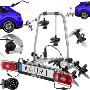 Bagażnik platforma na hak na 2 rowery Aguri Cruiser 2 Silver 13PIN
