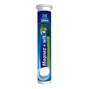 Zdrovit Magnez + Witamina B6, tabletki musujące, smak cytrynowy, 24 szt.
