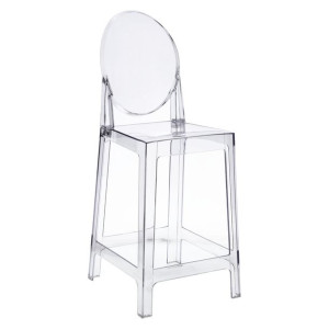 Stołek barowy Viki transparentny 66cm