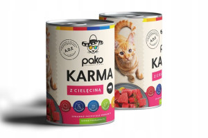 Mokra karma puszka DLA KOTA PAKO CIELĘCINA 400 G