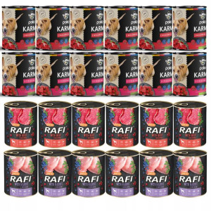 Rafi + Pako Karma Psa Mokra Mix 24 X 800g Puszka