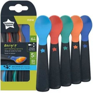 Tommee Tippee  Easigrip, łyżka do karmienia łatwa do chwycenia, od 6m 5szt