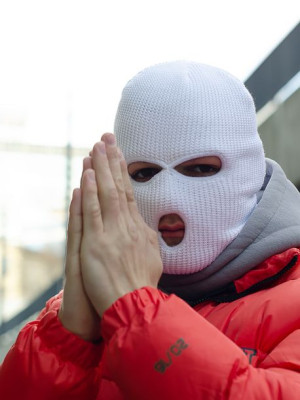 Balaclava biała