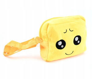 Żółta Torebka Dla Dziewczynki Pluszowa Emoji Buźki