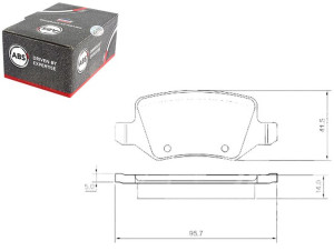 Klocki Hamulcowe Mercedes W168 A-klasa 99- Tył A.b