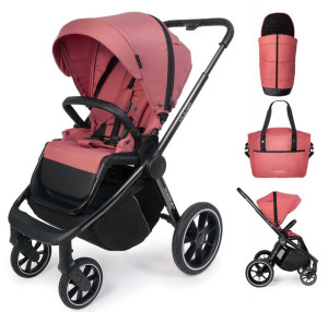 MUUVO wózek spacerowy QUICK 3.0 Pure Pink CHROME