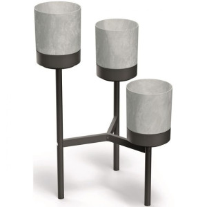 Kwietnik 3 Doniczki Bloomie Stand Prosperplast Szary Beton
