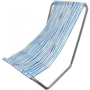 Leżak Ogrodowo Plażowy Składany Z Torbą Blue Lines