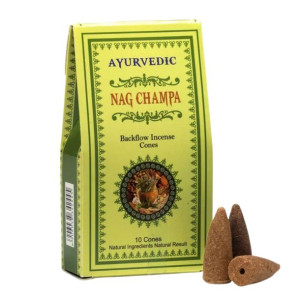 Kadzidełka backflow Ayurvedic - Nag Champa 10 sztuk
