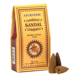Kadzidełka backflow Ayurvedic - Sandal 10 sztuk