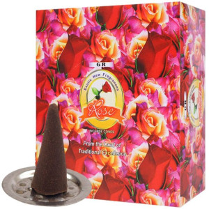 Kadzidełka Stożkowe GR Incense - Rose 10 sztuk