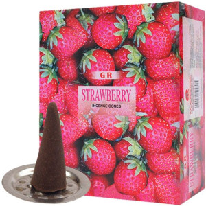 Kadzidełka Stożkowe GR Incense - Strawberry 10 sztuk